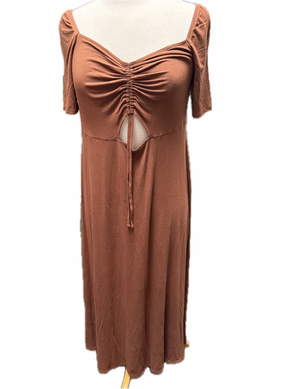 Old Navy Rust Brown Scoop Neck midi Dress